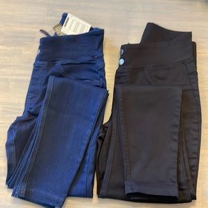 HUE classic denim jeggings, dark indigo & black. Brand new. Make me an offer!